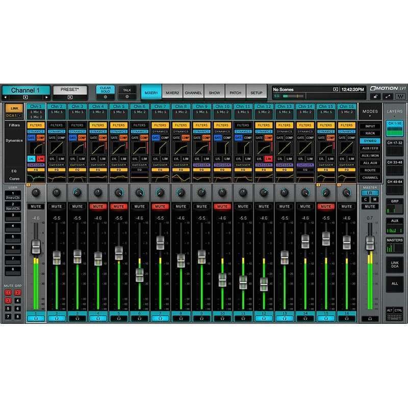 Waves eMotion LV1 Live Mixer - 16 Stereo Channels - Milk Audio Store