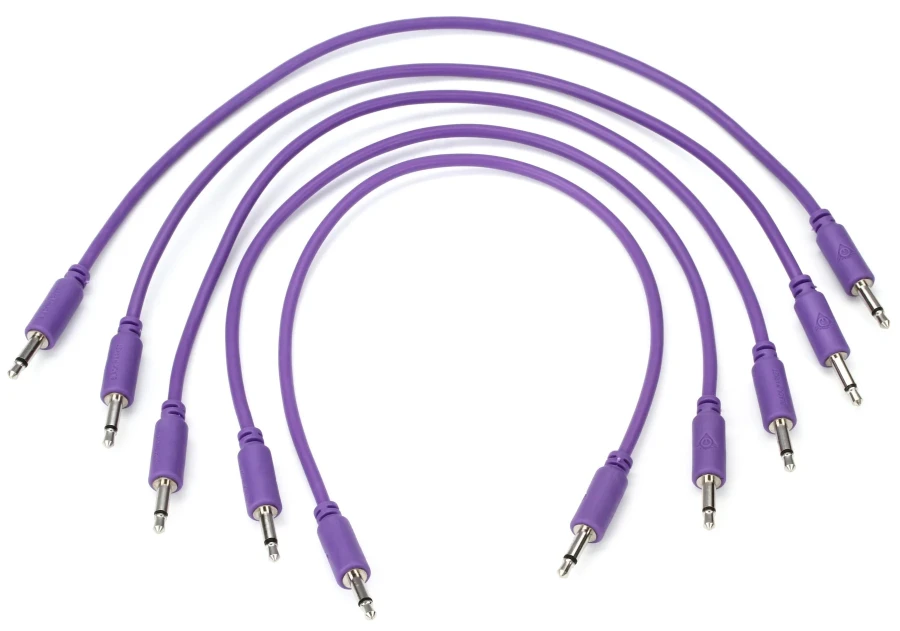 Black Market Modular patchcable 5-Pack 25 cm viola