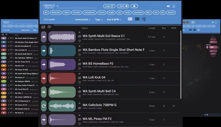 Waves COSMOS Sample Finder