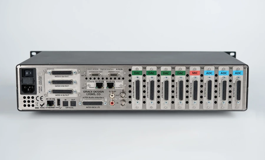 Grace Design m701 8x8 Dante - m701 base unit + 8 ch ADC, 8 ch DAC and Dante