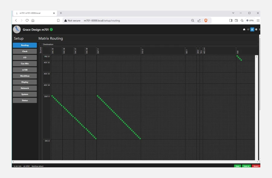 Grace m701 Production – Dante Interface with Pre