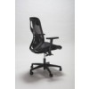 MStyle Dafne Plus Black con Poggiatesta in rete - base Nylon e ruote gommate