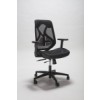 MStyle Dafne Plus Black con Poggiatesta in rete - base Nylon e ruote gommate