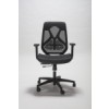 MStyle Dafne Plus Black con Poggiatesta in rete - base Nylon e ruote gommate