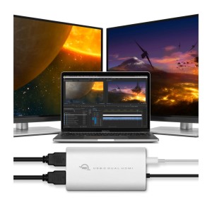 OWC OWC USB-C Dual HDMI 4K Display Adapter with DisplayLink for Apple silicon M1, M2, M3, and M4 Macs (No Power Pass-Through)