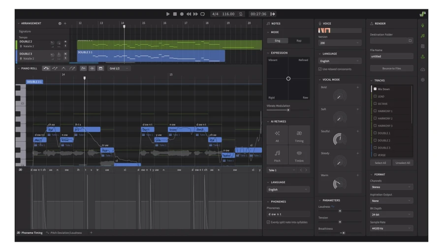 DREAMTONICS Dreamtonics Synthesizer V Pro Eng Bdl 3 Voices