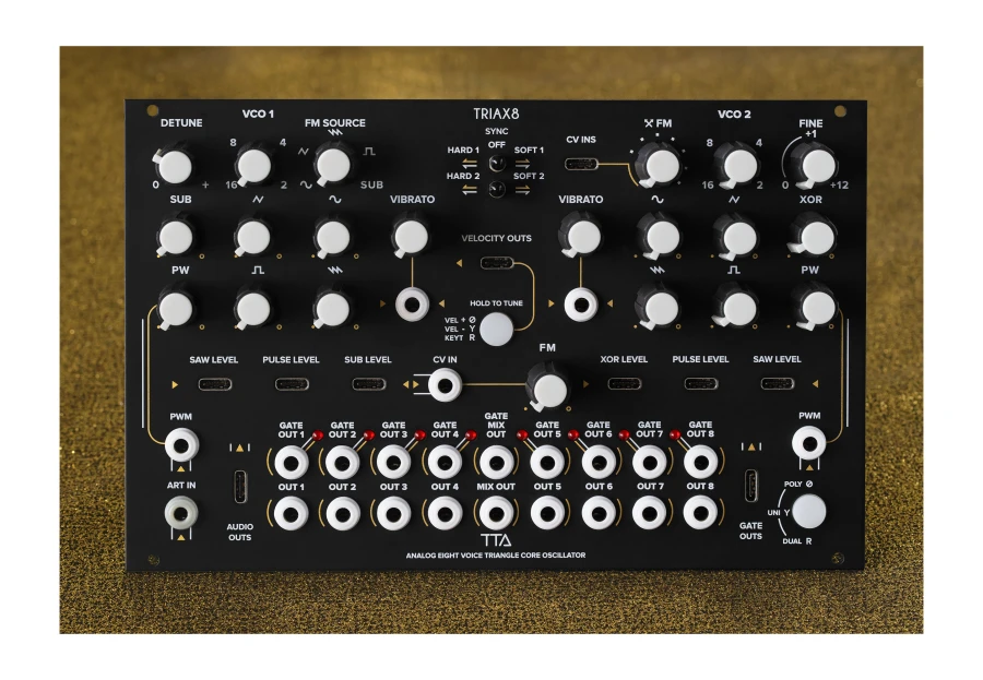 Triax8 - Analog Eight Voice Triangle Core Oscillator