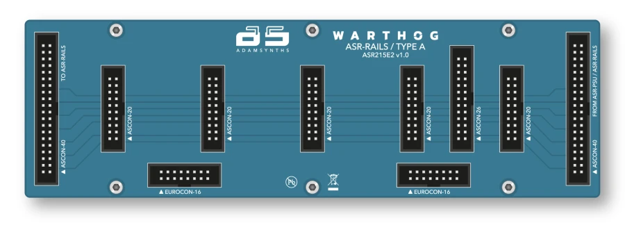Adamsynths Central Unit + power supply + rail